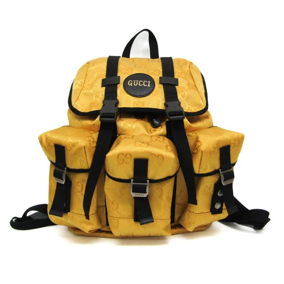 Gucci Off the grid Yellow Canvas backpack - Picture 1 of 10